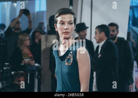 Sylvia Hoeks walks the red carpet ahead of the ''Waiting For The Barbarians'' screening during the 76th Venice Film Festival at Sala Grande on September 06, 2019 in Venice, Italy (Photo by Luca Carlino/NurPhoto) Stock Photo