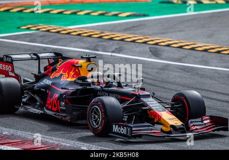 Max Verstappen of Netherland and Red Bull Racing driver goes during the race at Formula 1 Gran Premio Heineken on Sept 08, 2019 in Monza, Italy. (Photo by Robert Szaniszlo/NurPhoto) Stock Photo