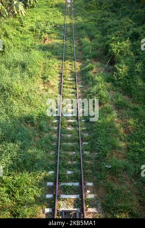 Railway Track Pattaya Thailand Stock Photo