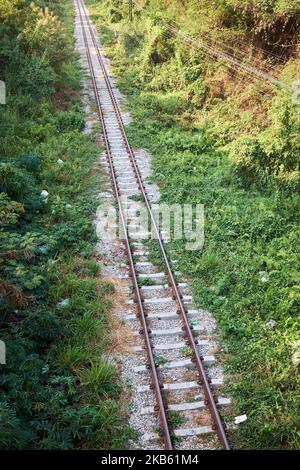 Railway Track Pattaya Thailand Stock Photo