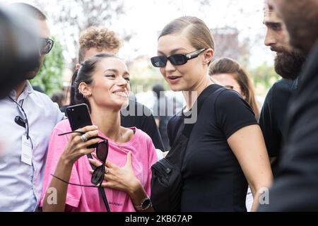 Gigi Hadid outside Prada at Milan Fashion Week Milano Italy on September 18 2019 Photo by Mairo Cinquetti NurPhoto Stock Photo Alamy