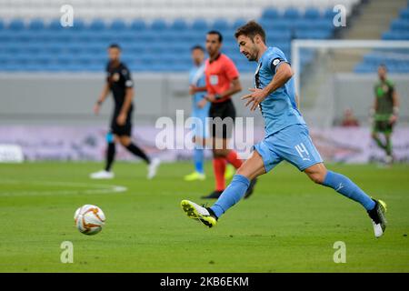 Gabi in action during Al Sadd v Umm Salal in the QNB Stars League on September 20 2019 in the Al Janoub Stadium, Qatar. (Photo by Simon Holmes/NurPhoto) Stock Photo