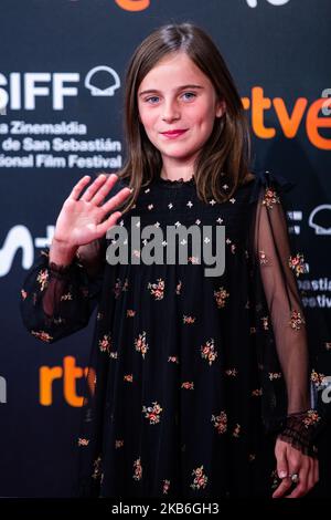 Zelie Boulant-Lemesle attends the ‘Proxima' Premiere during the 67th San Sebastian Film Festival in the northern Spanish Basque city of San Sebastian on September 21, 2019. (Photo by Manuel Romano/NurPhoto) Stock Photo