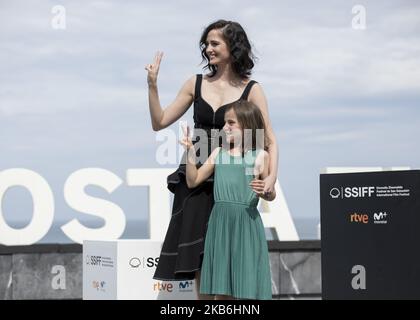 Eva Green, Zelie Boulant-Lemesle attend the 'Proxima' Photocall during the 67th San Sebastian Film Festival in the northern Spanish Basque city of San Sebastian on September 21, 2019. (Photo by COOLMedia/NurPhoto) Stock Photo