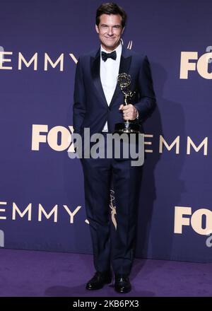 LOS ANGELES, CALIFORNIA, USA - SEPTEMBER 22: Jason Bateman poses in the press room at the 71st Annual Primetime Emmy Awards held at Microsoft Theater L.A. Live on September 22, 2019 in Los Angeles, California, United States. (Photo by Xavier Collin/Image Press Agency/NurPhoto) Stock Photo