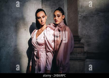 Models walk the runway at the Mad Mood show during the Milan Fashion Week Spring/Summer 2020 on September 19, 2019 in Milan, Italy. (Photo by Keyza Widiatmika/NurPhoto) Stock Photo
