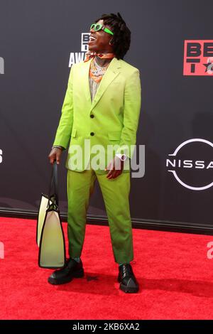 2022 BET Awards at the Microsoft Theater on June 26, 2022 in Los Angeles, CA Featuring: Jacquees Where: Los Angeles, California, United States When: 26 Jun 2022 Credit: Nicky Nelson/WENN Stock Photo