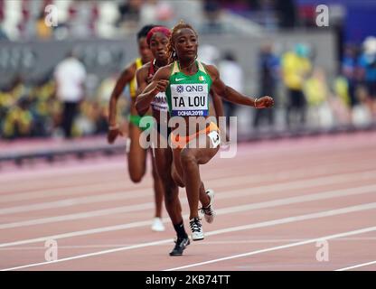 Marie-josée Ta Lou Competing In The 100 Meters Of The Tokyo 2020 