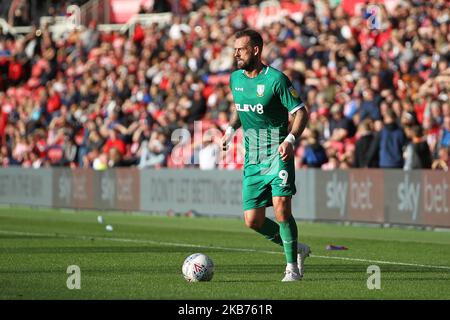 Steven Fletcher of Sheffield Wednesday during the Sky Bet Championship match between Middlesbrough and Sheffield Wednesday at the Riverside Stadium, Middlesbrough on Saturday 28th September 2019. (Photo by Mark Fletcher/MI News/NurPhoto) Stock Photo