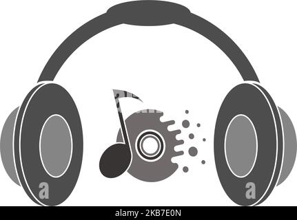 music audio logo vector illustration design Stock Vector