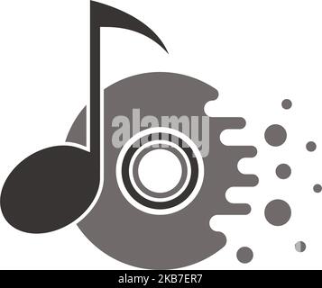 music audio logo vector illustration design Stock Vector