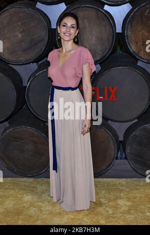 Barbara Mori poses for photos during a red carpet of Monarca Tv Series by Netflix premiere at Antiguo Colegio de San Ildefonso on September 10, 2019 in Mexico City, Mexico (Photo by Eyepix/NurPhoto) Stock Photo