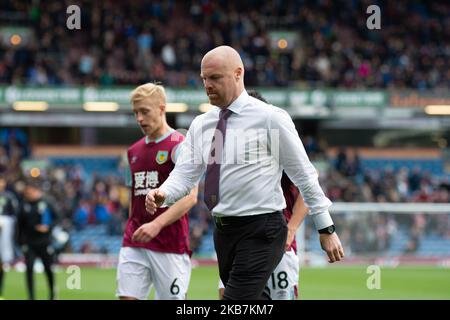 Sean Dyche, manager of Burnley, during the Premier League match between Burnley and Everton at Turf Moor, Burnley on Saturday 5th October 2019. (Credit: Pat Scaasi | MI News) Photograph may only be used for newspaper and/or magazine editorial purposes, license required for commercial use (Photo by MI News/NurPhoto) Stock Photo