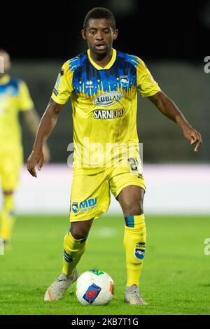 Jos Machin of Pescara Calcio 1936 during the Italian Serie B 2019/2020 match between Ascoli Calcio 1898 FC and Pescara Calcio 1936 at Stadio Cino e Lillo Del Duca on October 06, 2019 in Ascoli Piceno, Italy. (Photo by Danilo Di Giovanni/NurPhoto) Stock Photo