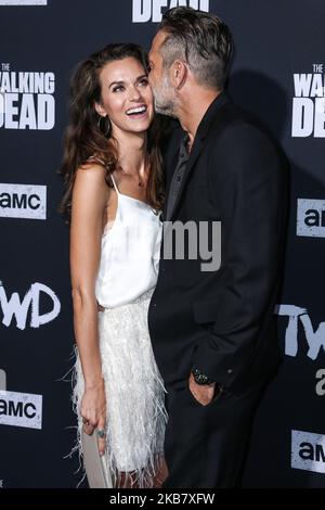 (FILE) Jeffrey Dean Morgan and Hilarie Burton are married. The couple married October 5, 2019 in what Morgan called an 'intimate' ceremony. HOLLYWOOD, LOS ANGELES, CALIFORNIA, USA - SEPTEMBER 23: Actress Hilarie Burton and husband/actor Jeffrey Dean Morgan arrive at the Los Angeles Special Screening Of AMC's 'The Walking Dead' Season 10 held at the TCL Chinese Theatre IMAX on September 23, 2019 in Hollywood, Los Angeles, California, United States. (Photo by Xavier Collin/Image Press Agency/NurPhoto) Stock Photo