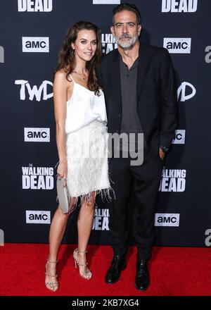 (FILE) Jeffrey Dean Morgan and Hilarie Burton are married. The couple married October 5, 2019 in what Morgan called an 'intimate' ceremony. HOLLYWOOD, LOS ANGELES, CALIFORNIA, USA - SEPTEMBER 23: Actress Hilarie Burton and husband/actor Jeffrey Dean Morgan arrive at the Los Angeles Special Screening Of AMC's 'The Walking Dead' Season 10 held at the TCL Chinese Theatre IMAX on September 23, 2019 in Hollywood, Los Angeles, California, United States. (Photo by Xavier Collin/Image Press Agency/NurPhoto) Stock Photo