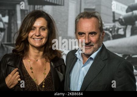 Pascale Pouzadoux and Antoine Dulery attend Opening ceremony of the 11th edition of the Lumiere festival in Lyon, France, on October 12, 2019. (Photo by Nicolas Liponne/NurPhoto) Stock Photo