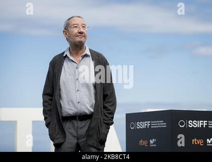 Carlos Boyero attends 'Historias De Nuestro Cine' photocall during 67th San Sebastian International Film Festival at Kursaal, San Sebastian on September 24, 2019 in San Sebastian, Spain. (Photo by Rebeca Alonso/Coolmedia/NurPhoto) Stock Photo