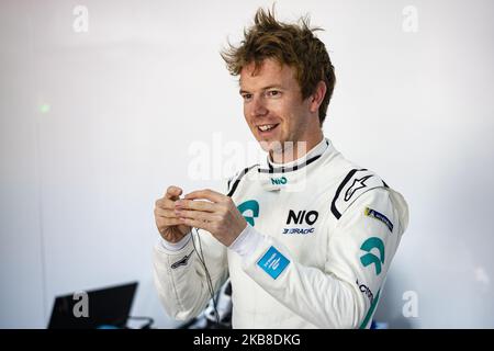 TURVEY Oliver (gbr), Nio 333 FE Team, portrait during the ABB Formula E Championshop official pre-season test of season six at Circuit Ricardo Tormo in Valencia on October 15, 16, 17 and 18 of 2019, Spain. (Photo by Xavier Bonilla/NurPhoto) Stock Photo