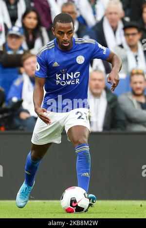 Leicester City's Ricardo Pereira during the first half of the Premier League match between Leicester City and Burnley at the King Power Stadium, Leicester on Saturday 19th October 2019. (Photo by John Cripps/MI News/NurPhoto) Stock Photo