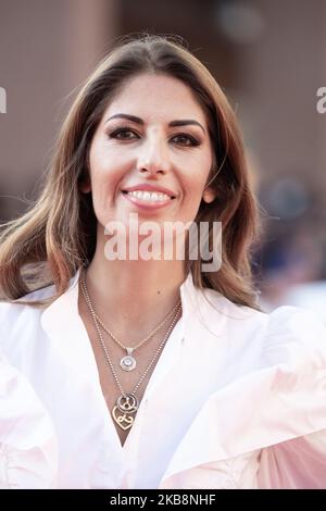 Lavinia Biagiotti walks a red carpet during the 14th Rome Film Festival on October 19, 2019 in Rome, Italy. (Photo by Mauro Fagiani/NurPhoto) Stock Photo