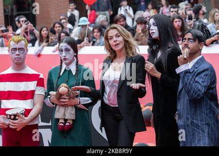 Claudia Gerini attends the red carpet of the movie 'La Famiglia Addams' during the Alice nella Città Festival on October 20, 2019 in Rome, Italy. attends the red carpet of the movie 'La Famiglia Addams' during the Alice nella Città Festival on October 20, 2019 in Rome, Italy. (Photo by Mauro Fagiani/NurPhoto) Stock Photo