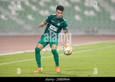 Al Ahli's Hernán Pérez on the ball during the QNB Stars League match against Al Shahaniya on October 19 2019 at the Hamad bin Khalifa Stadium, Doha, Qatar. (Photo by Simon Holmes/NurPhoto) Stock Photo