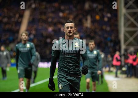 Jack Harrison of Leeds before the Sky Bet Championship match between Preston North End and Leeds United at Deepdale, Preston on Tuesday 22nd October 2019. (Photo by Pat Scaasi/MI News/NurPhoto) Stock Photo