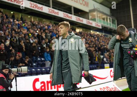Jack Clarke of Leeds before the Sky Bet Championship match between Preston North End and Leeds United at Deepdale, Preston on Tuesday 22nd October 2019. (Photo by Pat Scaasi/MI News/NurPhoto) Stock Photo