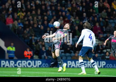 Stuart Dallas of Leeds United during the Sky Bet Championship match between Preston North End and Leeds United at Deepdale, Preston on Tuesday 22nd October 2019. (Photo by Pat Scaasi/MI News/NurPhoto) Stock Photo