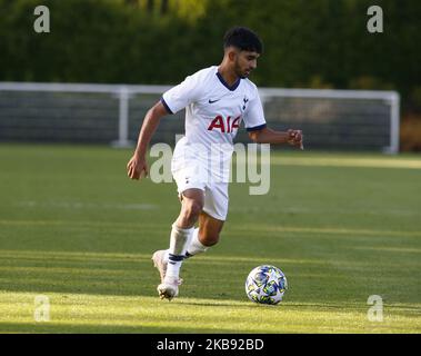 Dilan Markandy of Tottenham Hotspur during UAFA Youth League between Tottenham Hotspur and Crvena zvezda ( Red Star Belgrade)at the Hotspur Way, Enfield on 22 October, 2019 in Enfield, England. (Photo by Action Foto Sport/NurPhoto) Stock Photo