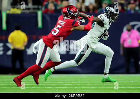 Houston Texans defensive back Jalen Pitre (5) during an NFL Football game  against the Philadelphia Eagles on Thursday, November 3, 2022, in Houston.  (AP Photo/Matt Patterson Stock Photo - Alamy