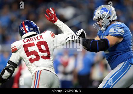 New York Giants guard Will Hernandez (71) in coverage during an NFL  football game against the Philadelphia Eagles, Sunday, Nov. 28, 2021, in  East Rutherford, N.J. The New York Giants defeated the