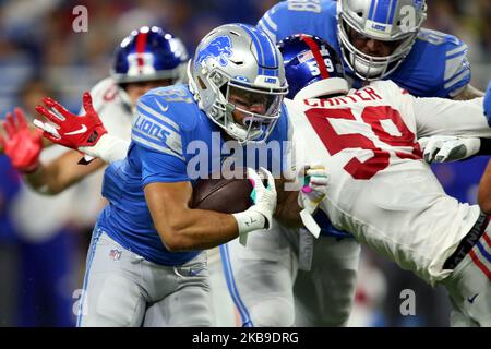 August 17, 2019: Detroit Lions running back Ty Johnson (38)prior to an NFL  football pre-season game between the Detroit Lions and the Houston Texans  at NRG Stadium in Houston, TX. ..Trask Smith/CSM