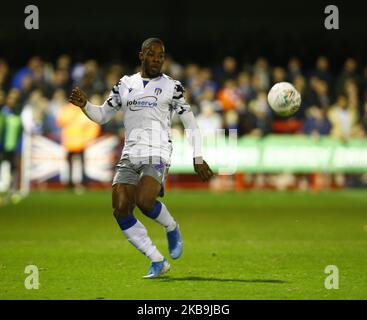 LONDON, UNITED KINGDOM. OCTOBER 29 Ryan Jackson of Colchester United during Carabao Cup Fourth Round between Crawley Town and Colchester United at The People's Pension Stadium , Crawley, England on 29 October 2019 (Photo by Action Foto Sport/NurPhoto) Stock Photo