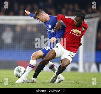 Manchester United's Mason Mount during a training session at Trafford ...