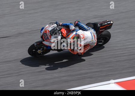 Italian MotoGP rider Francesco Bagnaia of Pramac Racing Ducati team in action during the first practice session of Malaysian Motorcycle Grand Prix at Sepang International Circuit on 1st November 2019 in Kuala Lumpur, Malaysia. (Photo by Zahim Mohd/NurPhoto) Stock Photo