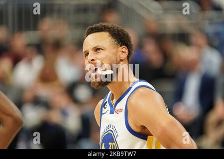 Orlando, Florida, USA, November 3, 2022, Golden State Warriors Guard Stephen Curry #30 during the second half at the Amway Center.  (Photo Credit:  Marty Jean-Louis) Stock Photo
