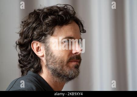 The actor Casey Affleck attends the photocall of the movie 'Light of my life' at the Bernini Bristol Hotel in Rome, on November 3 2019 in Rome, Italy. (Photo by Luca Carlino/NurPhoto) Stock Photo