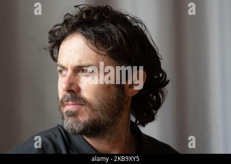 The actor Casey Affleck attends the photocall of the movie 'Light of my life' at the Bernini Bristol Hotel in Rome, on November 3 2019 in Rome, Italy. (Photo by Luca Carlino/NurPhoto) Stock Photo