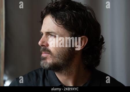 The actor Casey Affleck attends the photocall of the movie 'Light of my life' at the Bernini Bristol Hotel in Rome, on November 3 2019 in Rome, Italy. (Photo by Luca Carlino/NurPhoto) Stock Photo