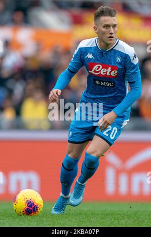 Piotr Zielinski of SSC Napoli during the Italian Serie A 2019/2020 match between AS Roma and SSC Napoli at Stadio Olimpico on November 2, 2019 in Rome, Italy. (Photo by Danilo Di Giovanni/NurPhoto) Stock Photo