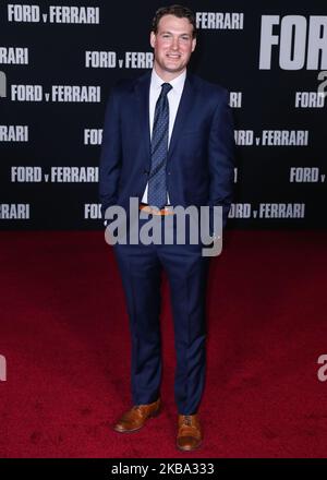 HOLLYWOOD, LOS ANGELES, CALIFORNIA, USA - NOVEMBER 04: Actor Joe Williamson arrives at the Los Angeles Premiere Of 20th Century Fox's 'Ford v Ferrari' held at the TCL Chinese Theatre IMAX on November 4, 2019 in Hollywood, Los Angeles, California, United States. (Photo by Xavier Collin/Image Press Agency/NurPhoto) Stock Photo