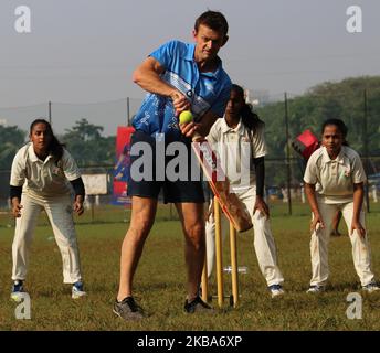 Former Australian Cricketer Adam Gilchrist attends a practice session with students of Magician Foundation India (MFI) in Mumbai, India on 06 November 2019. (Photo by Himanshu Bhatt/NurPhoto) Stock Photo