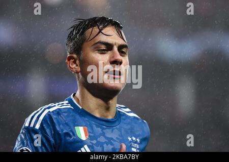 Juventus forward Paulo Dybala (10) looks on during the Uefa Champions League group stage football match n.4 LOKOMOTIV MOSKVA - JUVENTUS on November 06, 2019 at the RZD Arena in Moscow, Central Area, Russia. (Photo by Matteo Bottanelli/NurPhoto) Stock Photo