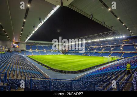 A general view of the stadium during the UEFA Europa League Group G match between Glasgow Rangers and FC Porto at Ibrox Park, Glasgow on Thursday 7th November 2019. (Photo by Mark Fletcher/MI News/NurPhoto) Stock Photo