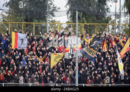 Supporters of Como 1907 during the Serie B match between Benevento Calcio  and Como 1907 at Stadio Vigorito, Benevento, Italy on March 11, 2023. Photo  by Nicola Ianuale Stock Photo - Alamy