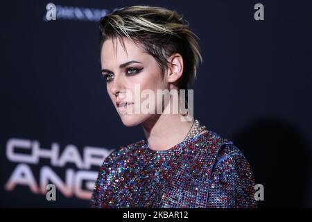 WESTWOOD, LOS ANGELES, CALIFORNIA, USA - NOVEMBER 11: Actress Kristen Stewart wearing Germanier arrives at the Los Angeles Premiere Of Columbia Pictures' 'Charlie's Angels' held at the Westwood Regency Theater on November 11, 2019 in Westwood, Los Angeles, California, United States. (Photo by Xavier Collin/Image Press Agency/NurPhoto) Stock Photo