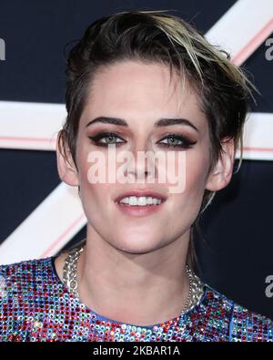 WESTWOOD, LOS ANGELES, CALIFORNIA, USA - NOVEMBER 11: Actress Kristen Stewart wearing Germanier arrives at the Los Angeles Premiere Of Columbia Pictures' 'Charlie's Angels' held at the Westwood Regency Theater on November 11, 2019 in Westwood, Los Angeles, California, United States. (Photo by Xavier Collin/Image Press Agency/NurPhoto) Stock Photo