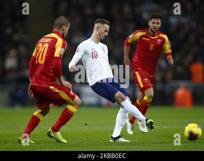 James Maddison of England during UEFA Euro 2020 Qualifier between England and Montenegro at Wembley stadium in London, England on November 14, 2019 (Photo by Action Foto Sport/NurPhoto) Stock Photo